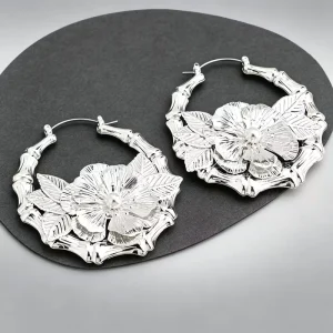 European American Fashion Classic Bamboo & Floral Women Earrings