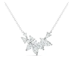 European American Fashion Luxury Moissanite Sterling Silver Collarbone Chain Necklace Women New Light Luxury Niche Design