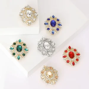 European American Fashion New Oval Alloy Children’s Unisex Vintage Court Style Elegant Wedding Shawl Buckle Coat Pin Plating
