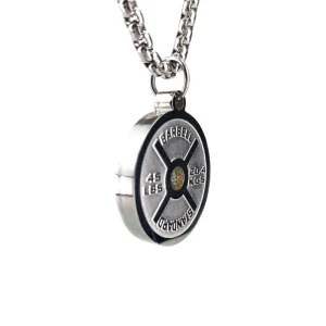 European American Fashion Sports Fitness Stainless Steel Necklace Series Inspirational Pearl Chain Pendant Accessories