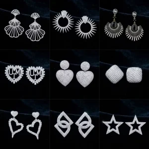 European American Retro Fashion High-End Dangle Earrings for Women Light Luxury Individual Line with Versatile Niche Design