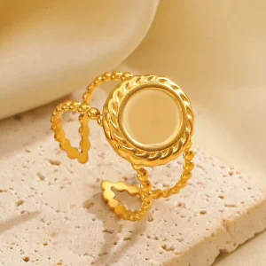 European American Style Adjustable Trendy Rings Women Eternity Hiphop Oval Shape Ring Fashion Jewelry