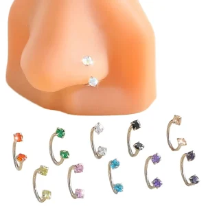 European American Style Personalized Stainless Steel Horseshoe Nose Ring U Shaped Fashion Piercing Jewelry Gold Plated