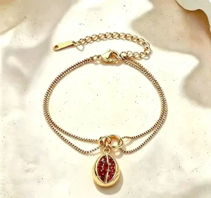 European American Trendy Strawberry Pepper Lobster Charm Bracelet Vacation Seaside Fashion Non Fading DIY Jewelry Accessory