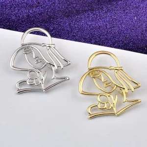 European Classical Style Women’s Beauty Suit Brooch Personalized Lines Air Conditioned Room Shawl Buttonhole Fashion
