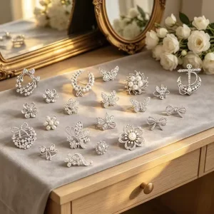 European Fashion Butterfly Pearl Brooch Pins Rhinestone Wedding Party Engagement Gift Accessory