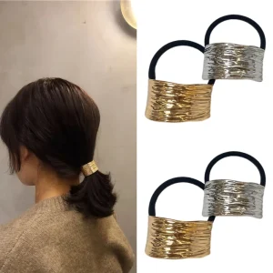 European and American Alloy Ponytail Rubber Headband with High end Fashionable Women’s Hair Accessories