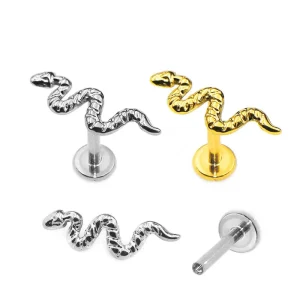 European and American Body Jewelry Snake Lip Ring 316 Stainless Steel Anti Allergy