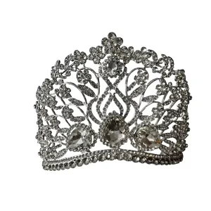 European and American Coronas De Reina Crystal Tiara Crown for Women Alloy Lasted Wedding Hair Accessories Tiaras Y Coronas