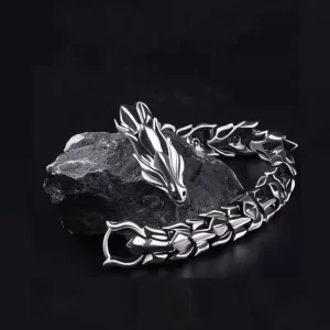 European and American Fashion Dragon Scale Bracelet Punk Hip hop Men’s Chain Bracelet