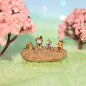 European and American Fashion Jewelry Earrings Set Exquisite Cute Cartoon Zircon Earrings for Women