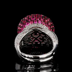 European and American Fashion Rings Set with Zircon Round Fashionable and Niche Design Accessories