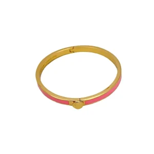 European and American Fashionable Sweet Niche Enamel Glaze Inlaid Heart shaped Smooth Surface Women’s Bracelet