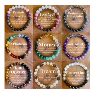 European and American Natural Stone Geometric Beaded Bracelet 8mm Gradient Color Elastic Handmade Fashion Jewelry Gift