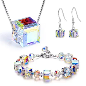 European and American New 8mm Austrian Sugar Crystal Necklace Crystal Bracelet for Women