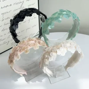 European and American Sequins Wide Headband for Lady Vintage Sweet Shining Headbands Hair Accessories