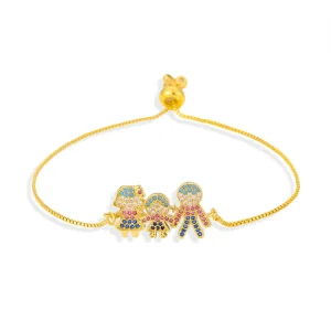 European and American Simple Mother’s Day Gift Fashion Ins Style Micro Inlaid Zircon 18K Non Fading Girl Bracelet