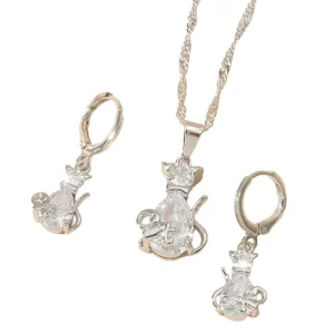 European and American Style Jewelry Necklace and Earring Set