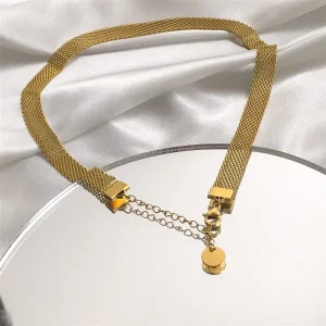 European and American style Fashionable Woven Wide chain Minimalist Necklace for Women
