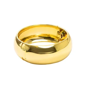 Exaggerated Design Glossy Wave Wide Bracelet for Women Fashion Lady Gold Color Chunky Bangle Party Jewelry Gifts