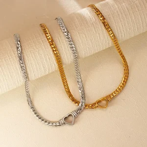Exaggerated Jewelry Chain Necklace Stainless Steel Women’s Gold Jewelry Fashion Power Necklace