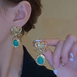 Exaggerated Personality Simple Earrings 925 Silver Needle Ancient Style Earrings Light Luxury High Sense Earrings for Women