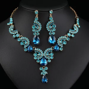 Exaggerated and Luxurious Bridal Crystal Jewelry Sets Elegant Fashionable Accessories Wedding Parties