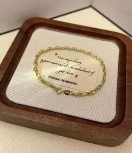 Exclusive Craft Fashion Gold Accessory Distinctive 18K Gold Pig Nose Chain Bracelet