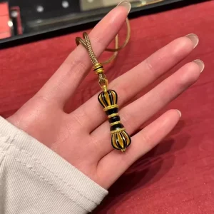 Exquisite Black Nine Strand Vajra Pendant Necklace Sweater Chain New Chinese Style Retro Minority Design