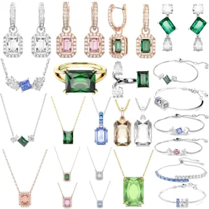 Exquisite Crystal Jewelry Set Gold plated Girl’s Wedding Necklace Gift Main Stone Zircon