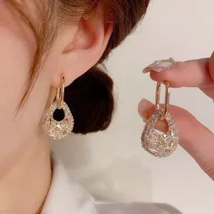 Exquisite Fashion Stylish Luxury Earrings Crystal Drop Earring Elegant Wedding Party Jewelry Earrings Female