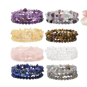 Exquisite Natural Amethyst Raw Stone Bracelet Good Luck & Wealth Healing Crystal Fashionable Versatile Factory