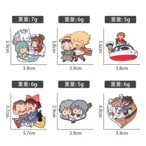 Exquisite Secondary Cartoon Anime Peripheral Characters Cute Girls Pattern Zinc Alloy Electroplated Geometric Type Wedding