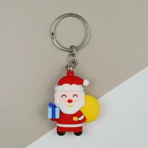 Exquisite Small MOQ Factory Keychain Christmas Small Gifts Santa Reindeer & Christmas Tree Keychain Hangings