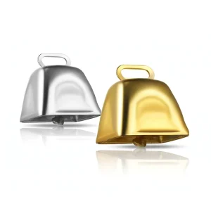Exquisite Square Pet Decoration Pendant New Cross Border Christmas Cowbell Small Iron Metal Crafts Plated Technique