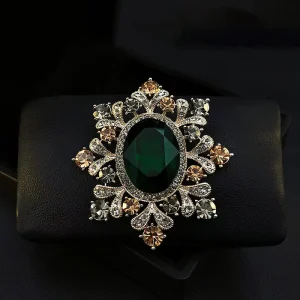 Exquisite and Luxurious Retro Flower Brooches Palace Style Fashion Jewelry Brooches for Women Coat Accessories