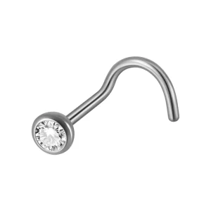 F136 G23 Titanium Simple 5 Shape Bar Pin Style Nose Stud Body Piercing Jewelry