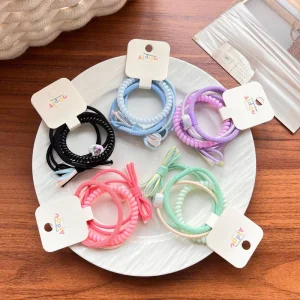 FANCY DAY Fashion Girls Hair Rope Summer Telephone Wire Hair Band Accessories
