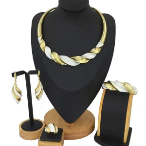 FHK12236 Costume Fashion Dubai Jewelry Accessories Gold Plated Ladies Jewelry Sets