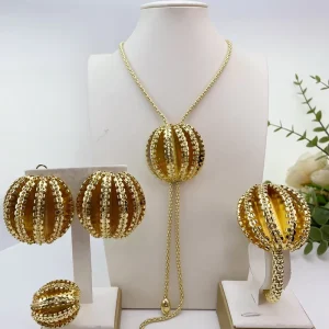 FHK28352 Luxury Brazilian Jewelry Set African Ladies Jewelry Sets Unique Long Chain