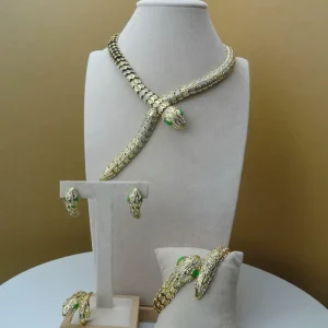FHK6074 Costume Fashion Dubai Jewelry Sets Gold Plated Ladies Jewelry Sets