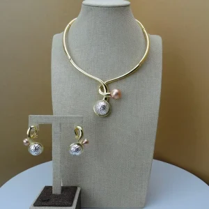 FHK6747 Costume Fashion Dubai African Jewelry Sets High Quality Gold Plated Ladies Jewelry Sets
