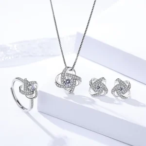 FY 199 Fine Pendant Necklace S925 Sterling Silver Clover with Zircon Short Korean style Fashion Jewelry