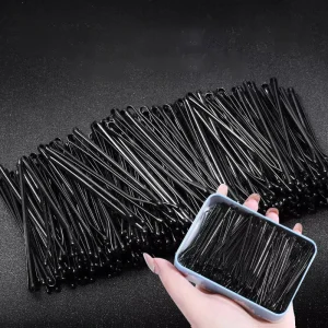Factory Black Bobby Pins 50Pcs Bag U Shaped Hairpins Girls Metal Hairgrips for Hair Accessories