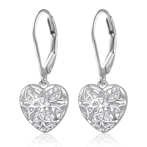 Factory Contracted Style Heart Shaped Hollow Design Earrings for Fashion Party Drop Earrings Women Jewelry OEM