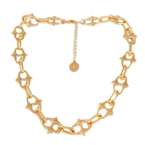 Factory Custom 18K Gold Plated Geometric Chain Choker Necklace Alloy Jewelry for Women