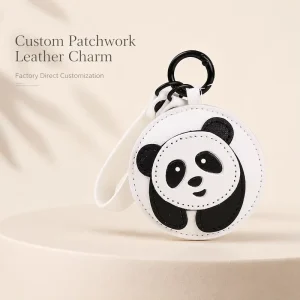 Factory Custom Character PU Leather Multi Layer Patchwork Bag Charm Keychain Cartoon Pendant For IP Merchandise Souvenir Gifts