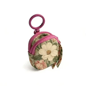 Factory Custom Design Printing Sublimation High Quality Mini Anti Theft Eco Friendly Coin Purse Keychain Bag Charm Zipper PU