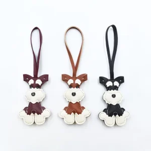 Factory Custom Personalized Rectangular Shape Mini Animal Car Leather Keychain Bag Charm Portable Durable UV Couples Gift