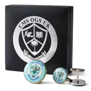 Factory Custom Sublimate Logo Fashion Men’s Suit Shirt Luxury Gift Box Custom Personalized Silver Metal Cufflinks